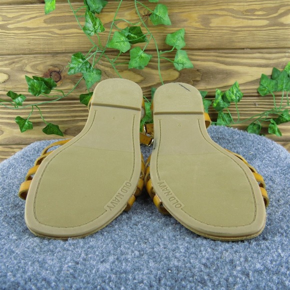 Old Navy Women Ankle Strap Sandal‎ Shoes Orange Synthetic Size 9 Medium - Picture 8 of 9